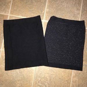 Set of Bebe tops banded bandeau tube tank tops